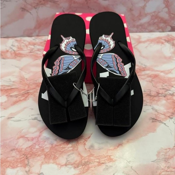 Victorias Secret PINK Limited Edition Butterfly Flip Flops - Picture 2 of 2